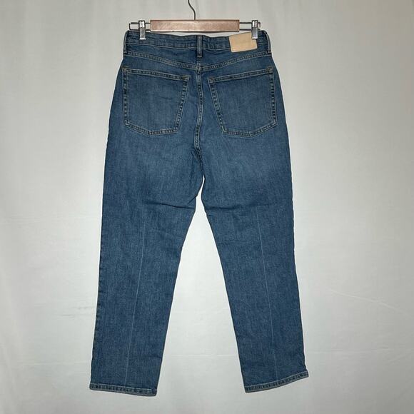Everlane The High Rise Ankle Straight Leg Jeans Blue Womens Size 30 - Picture 4 of 9